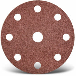 Red Disques abrasifs auto-agrippants, 150 mm, 9 trous, p. Ponceuses excentriques, Corindon normal (Lot de 50) G80 - Menzer