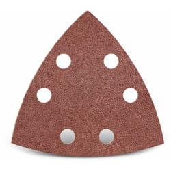 Red Feuilles abrasives auto-agrippantes, 93 mm, 6 trous, p. Ponceuses delta, Corindon normal (Lot de 50) G100 - Menzer
