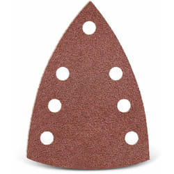 Red Feuilles abrasives auto-agrippantes, 150 x 100 mm, 7 trous, p. Ponceuses delta, Corindon normal (Lot de 50) G120 - Menzer