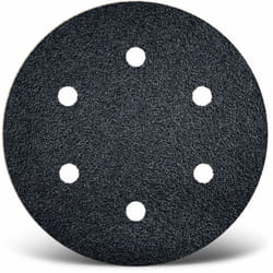 Black Disques abrasifs auto-agrippants, 225 mm, 6 trous, p. Ponceuses à plâtre, Carbure de silicium (Lot de 10) G16 - Menzer