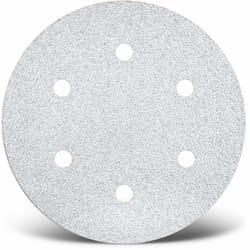 White Disques abrasifs auto-agrippants, 225 mm, 6 trous, p. Ponceuses à plâtre, Corindon normal (Lot de 25) G120 - Menzer