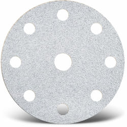 MENZER White Disques abrasifs auto-agrippants, 150 mm, 9 trous, p. Ponceuses excentriques, Corindon normal (Lot de 50) G80