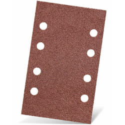 MENZER Red Feuilles abrasives auto-agrippantes, 133 x 80 mm, 8 trous, p. Ponceuses vibrantes, Corindon normal (Lot de 50) G60
