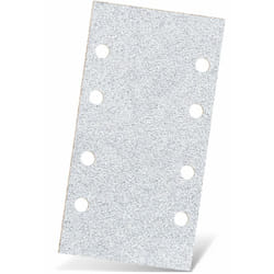 White Feuilles abrasives auto-agrippantes, 180 x 93 mm, 8 trous, p. Ponceuses vibrantes, Corindon normal (Lot de 50) G150 - Menzer