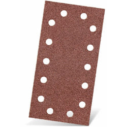 Red Feuilles abrasives auto-agrippantes, 230 x 115 mm, 14 trous, p. Ponceuses vibrantes, Corindon normal (Lot de 50) G80 - Menzer