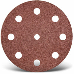 Red Disques abrasifs auto-agrippants, 125 mm, 9 trous, p. Ponceuses excentriques, Corindon normal (Lot de 25) G24 - Menzer
