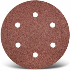 Menzer - Red Disques abrasifs auto-agrippants, 225 mm, 6 trous, p. Ponceuses à plâtre, Corindon normal (Lot de 10) G16