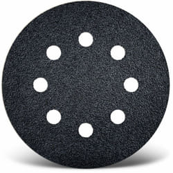 Menzer - Black Disques abrasifs auto-agrippants, 125 mm, 8 trous, p. Ponceuses excentriques, Carbure de silicium (Lot de 50) G120