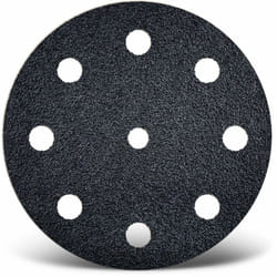 MENZER Black Disques abrasifs auto-agrippants, 125 mm, 9 trous, p. Ponceuses excentriques, Carbure de silicium (Lot de 50) G320