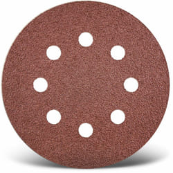 Red Disques abrasifs auto-agrippants, 115 mm, 8 trous, p. Ponceuses excentriques, Corindon normal (Lot de 25) G36 - Menzer