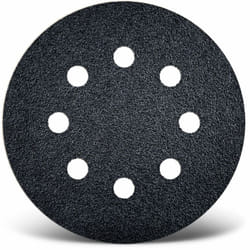 Black Disques abrasifs auto-agrippants, 115 mm, 8 trous, p. Ponceuses excentriques, Carbure de silicium (Lot de 25) G24 - Menzer