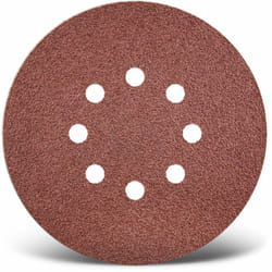 Red Disques abrasifs auto-agrippants, 150 mm, 8 trous, p. Ponceuses excentriques, Corindon normal (Lot de 50) G100 - Menzer