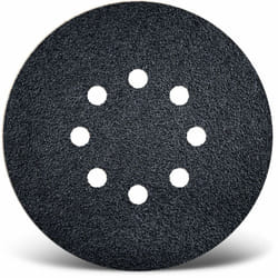 Black Disques abrasifs auto-agrippants, 150 mm, 8 trous, p. Ponceuses excentriques, Carbure de silicium (Lot de 50) G40 - Menzer