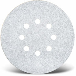 MENZER White Disques abrasifs auto-agrippants, 150 mm, 8 trous, p. Ponceuses excentriques, Corindon normal (Lot de 50) G60