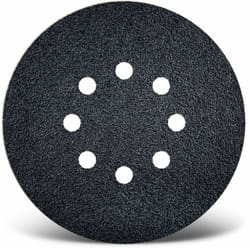 Black Disques abrasifs auto-agrippants, 150 mm, 8 trous, p. Ponceuses excentriques, Carbure de silicium (Lot de 25) G36 - Menzer