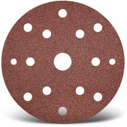 Red Disques abrasifs auto-agrippants, 150 mm, 15 trous, p. Ponceuses excentriques, Corindon normal (Lot de 50) G100 - Menzer