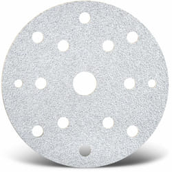 White Disques abrasifs auto-agrippants, 150 mm, 15 trous, p. Ponceuses excentriques, Corindon normal (Lot de 50) G40 - Menzer