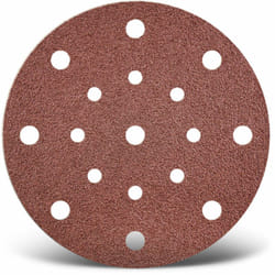 Red Disques abrasifs auto-agrippants, 150 mm, 17 trous, p. Ponceuses excentriques, Corindon normal (Lot de 50) G40 - Menzer