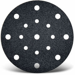 Black Disques abrasifs auto-agrippants, 150 mm, 17 trous, p. Ponceuses excentriques, Carbure de silicium (Lot de 50) G40 - Menzer