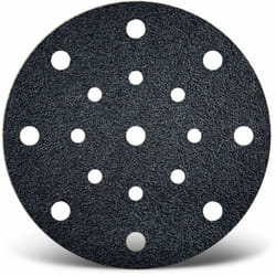 Black Disques abrasifs auto-agrippants, 150 mm, 17 trous, p. Ponceuses excentriques, Carbure de silicium (Lot de 50) G240 - Menzer