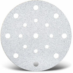 White Disques abrasifs auto-agrippants, 150 mm, 17 trous, p. Ponceuses excentriques, Corindon normal (Lot de 50) G400 - Menzer