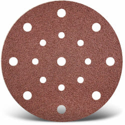 MENZER Red Disques abrasifs auto-agrippants, 150 mm, 17 trous, p. Ponceuses excentriques, Corindon normal (Lot de 25) G24