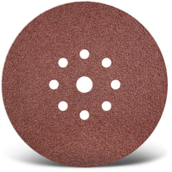 Red Disques abrasifs auto-agrippants, 225 mm, 9 trous, p. Ponceuses à plâtre, Corindon normal (Lot de 25) G240 - Menzer