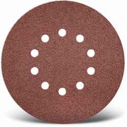 MENZER Red Disques abrasifs auto-agrippants, 225 mm, 10 trous, p. Ponceuses à plâtre, Corindon normal (Lot de 10) G16