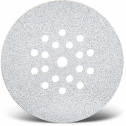 White Disques abrasifs auto-agrippants, 225 mm, 19 trous, p. Ponceuses à plâtre, Corindon normal (Lot de 25) G400 - Menzer