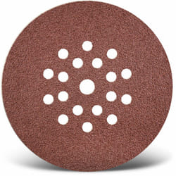 Red Disques abrasifs auto-agrippants, 225 mm, 19 trous, p. Ponceuses à plâtre, Corindon normal (Lot de 25) G120 - Menzer