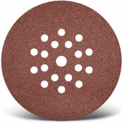 Red Disques abrasifs auto-agrippants, 225 mm, 19 trous, p. Ponceuses à plâtre, Corindon normal (Lot de 25) G240 - Menzer