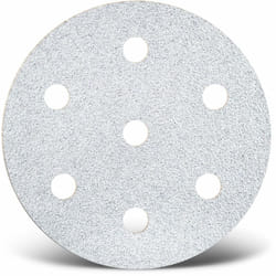 White Disques abrasifs auto-agrippants, 90 mm, 7 trous, p. Ponceuses excentriques, Corindon normal (Lot de 50) G80 - Menzer