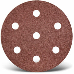 Red Disques abrasifs auto-agrippants, 90 mm, 7 trous, p. Ponceuses excentriques, Corindon normal (Lot de 50) G180 - Menzer