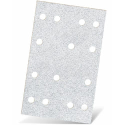White Feuilles abrasives auto-agrippantes, 133 x 80 mm, 14 trous, p. Ponceuses vibrantes, Corindon normal (Lot de 50) G80 - Menzer