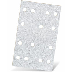 White Feuilles abrasives auto-agrippantes, 133 x 80 mm, 14 trous, p. Ponceuses vibrantes, Corindon normal (Lot de 50) G320 - Menzer