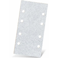 White Feuilles abrasives auto-agrippantes, 186 x 93 mm, 8 trous, p. Ponceuses vibrantes, Corindon normal (Lot de 50) G320 - Menzer