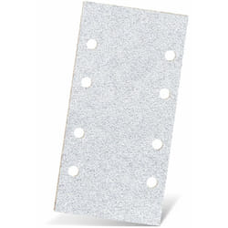 White Feuilles abrasives auto-agrippantes, 186 x 93 mm, 8 trous, p. Ponceuses vibrantes, Corindon normal (Lot de 50) G400 - Menzer