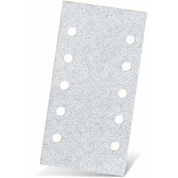 White Feuilles abrasives auto-agrippantes, 230 x 115 mm, 10 trous, p. Ponceuses vibrantes, Corindon normal (Lot de 50) G180 - Menzer