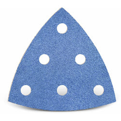 MENZER Blue Feuilles abrasives auto-agrippantes, 93 mm, 6 trous, p. Ponceuses delta, Corindon de zirconium (Lot de 25) G120