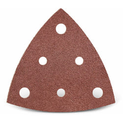 Red Feuilles abrasives auto-agrippantes, 82 mm, 6 trous, p. Ponceuses delta, Corindon normal (Lot de 25) G36 - Menzer