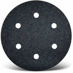 Black Disques abrasifs auto-agrippants, 225 mm, 6 trous, p. Ponceuses à plâtre, Carbure de silicium (Lot de 2) G16 - Menzer