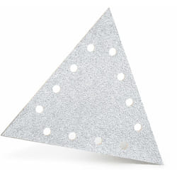 White Disques abrasifs auto-agrippants, 290 x 250 mm, 12 trous, p. Ponceuses à plâtre, Corindon normal (Lot de 5) G320 - Menzer