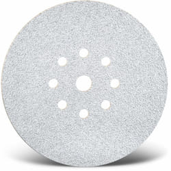 White Disques abrasifs auto-agrippants, 225 mm, 9 trous, p. Ponceuses à plâtre, Corindon normal (Lot de 5) G150 - Menzer