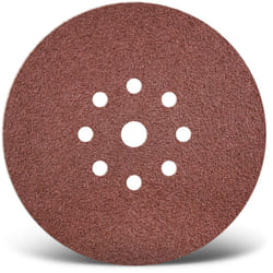 MENZER Red Disques abrasifs auto-agrippants, 225 mm, 9 trous, p. Ponceuses à plâtre, Corindon normal (Lot de 5) G40