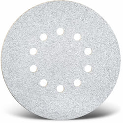 White Disques abrasifs auto-agrippants, 225 mm, 10 trous, p. Ponceuses à plâtre, Corindon normal (Lot de 5) G400 - Menzer