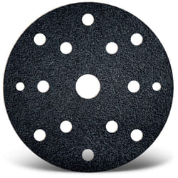 Black Disques abrasifs auto-agrippants, 150 mm, 15 trous, p. Ponceuses excentriques, Carbure de silicium (Lot de 50) G100 - Menzer