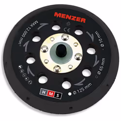 Plateau de ponçage à perforations multiples Ø 125 mm soft pour MENZER ETS 125 5.0 et 2.5 INFORMATION SUR LE PRODUIT Pièce de  ...
