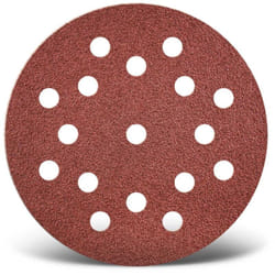 Red Disques abrasifs auto-agrippants, 125 mm, 17 trous, p. Ponceuses excentriques, Corindon normal (Lot de 50) G100 - Menzer
