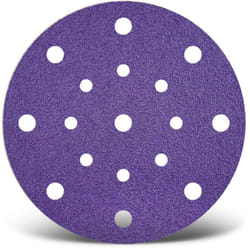 Titanium hd Disques abrasifs auto-agrippants, 150 mm, 17 trous, p. Ponceuses excentriques, Mix céramique (Lot de 50) G60 - Menzer