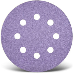 Menzer - Purple hd Disques abrasifs auto-agrippants, 115 mm, 8 trous, p. Ponceuses excentriques, Mix céramique (Lot de 50) G120